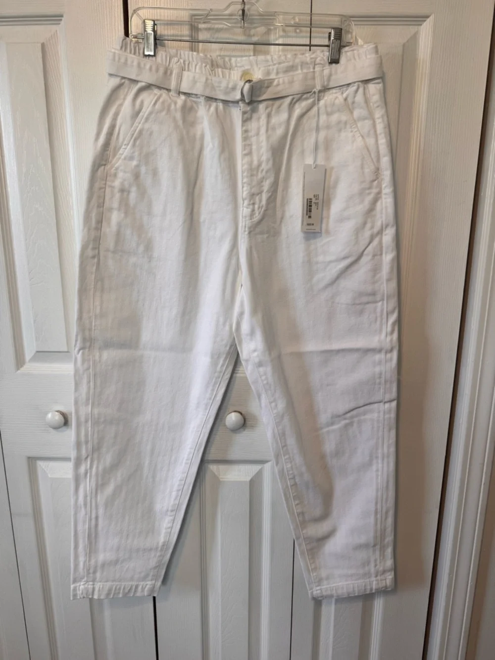 Women’s Renn Paperbag Summer White Trouser Pant AG Adriano Jeans Size 12/Size 31 - Picture 2 of 12